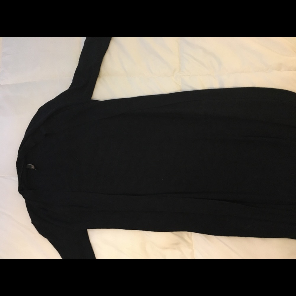 Long black sweater